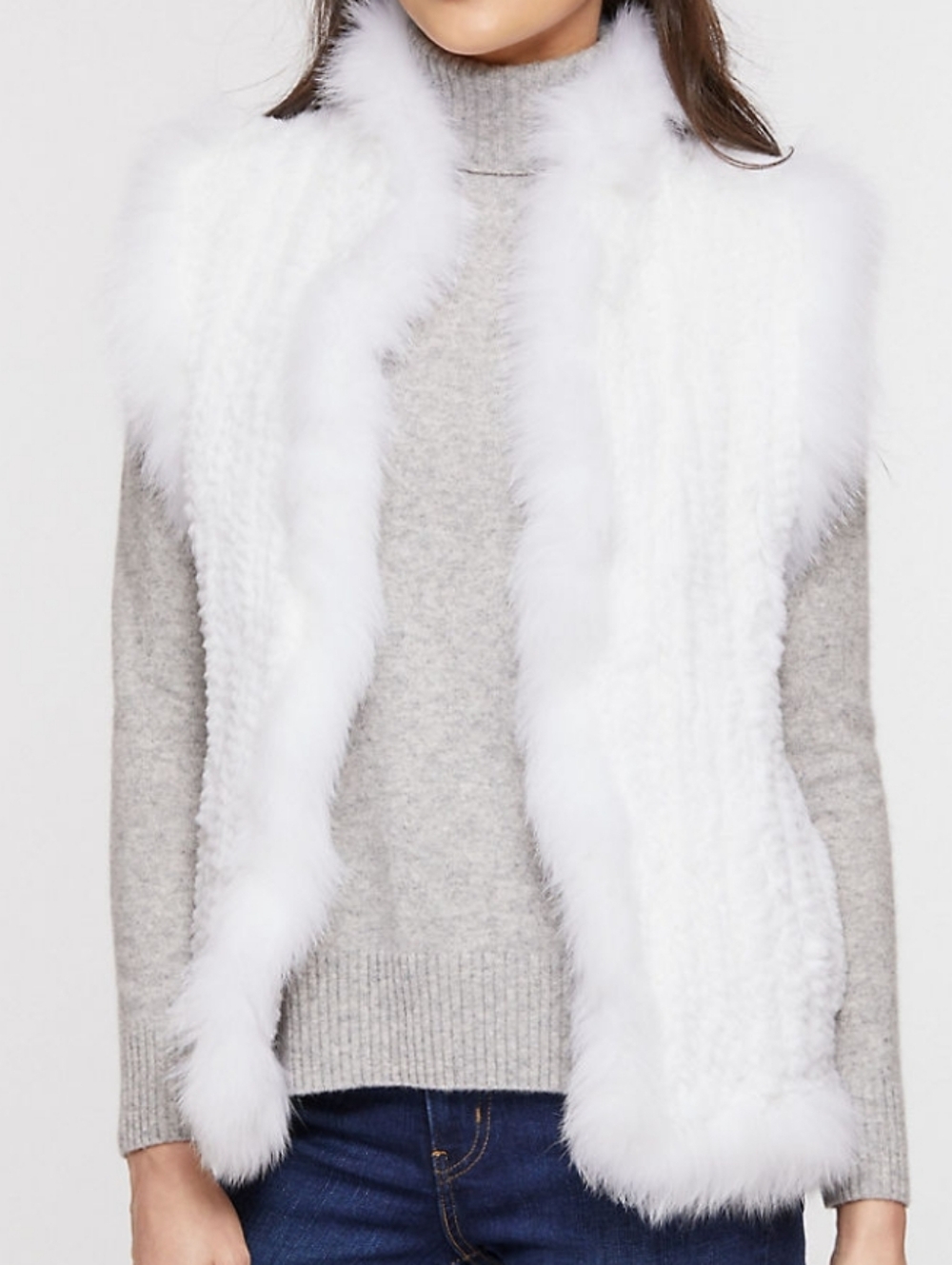 Beautiful White Real Fur Vest - NWOT